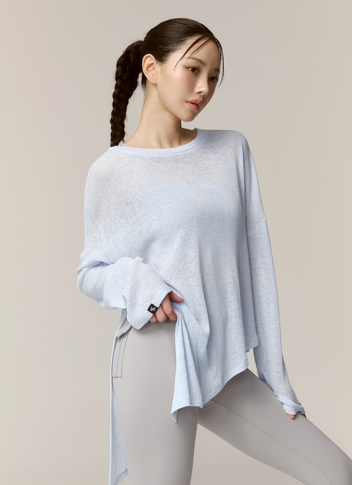 Side Slit Cover Up Long Sleeve