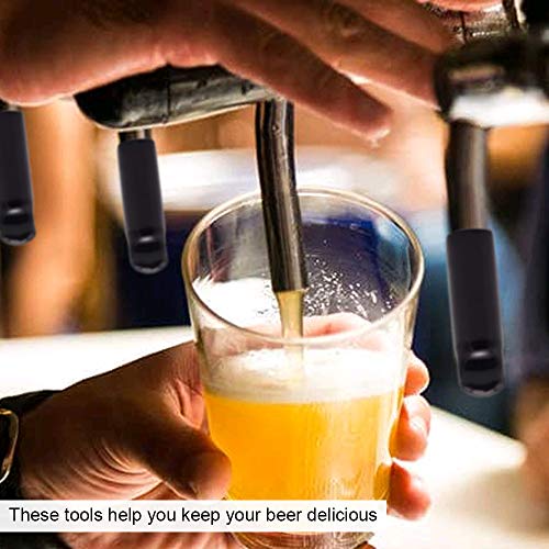 ETSAMOR 10 Pcs Draft Beer Faucet Cap and Plugs Brush with 3 Pcs Large Tap Cleaning Brush for Standard bar faucet and kettle