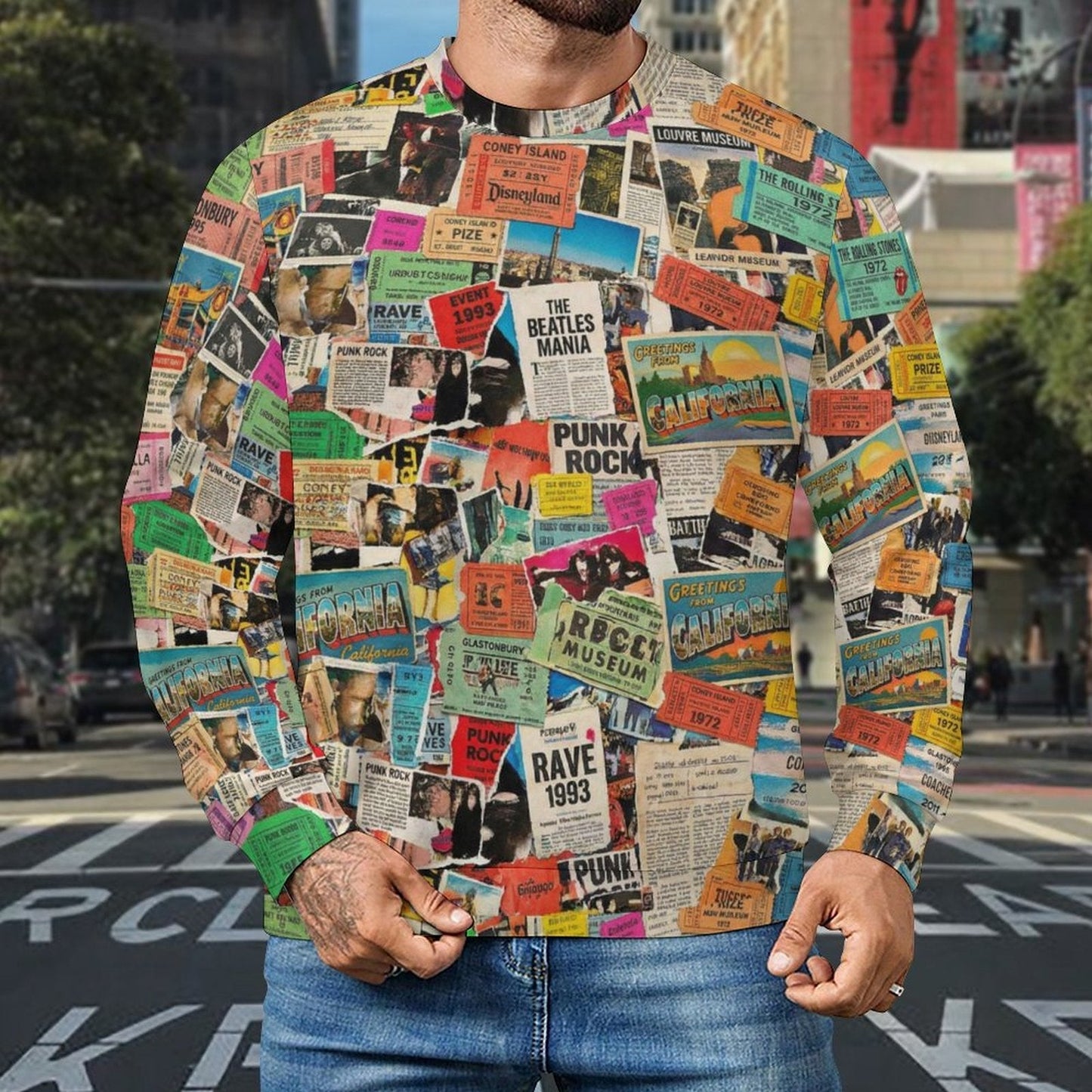 Everyday Maximalist AOP Crewneck Sweatshirt | 280gsm Heavyweight Unisex Pullover — Bold Print Studio-to-Street Statement Streetwear (S–5XL)