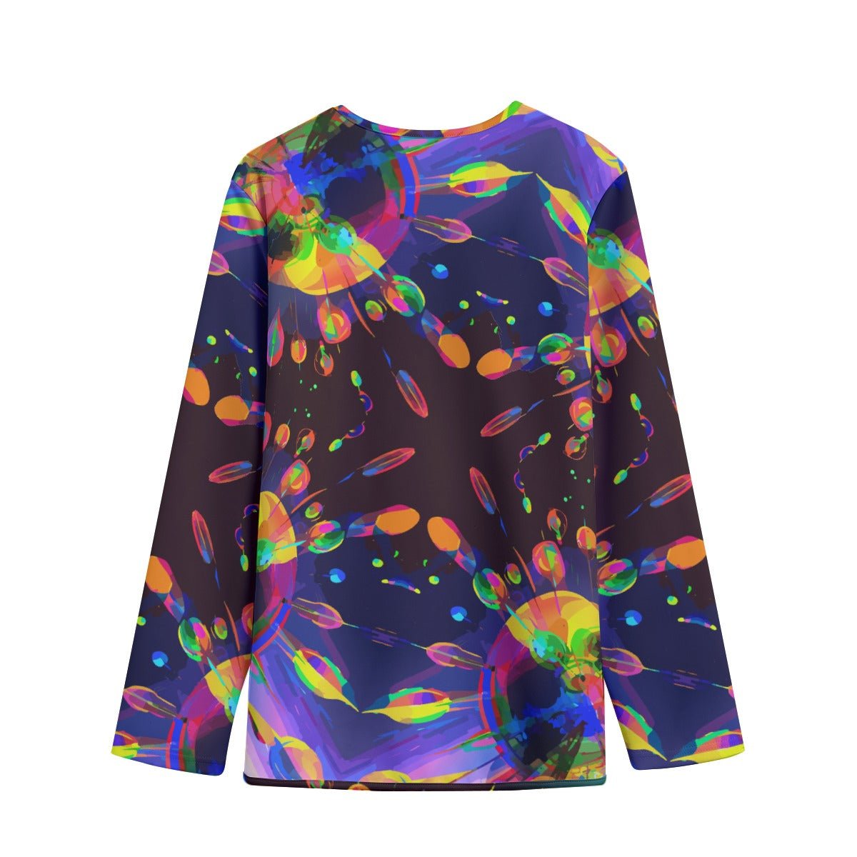 "Exotic Bloom" Women's Long Sleeve Outwear | Lightweight Boho V-Neck Duster Jacket