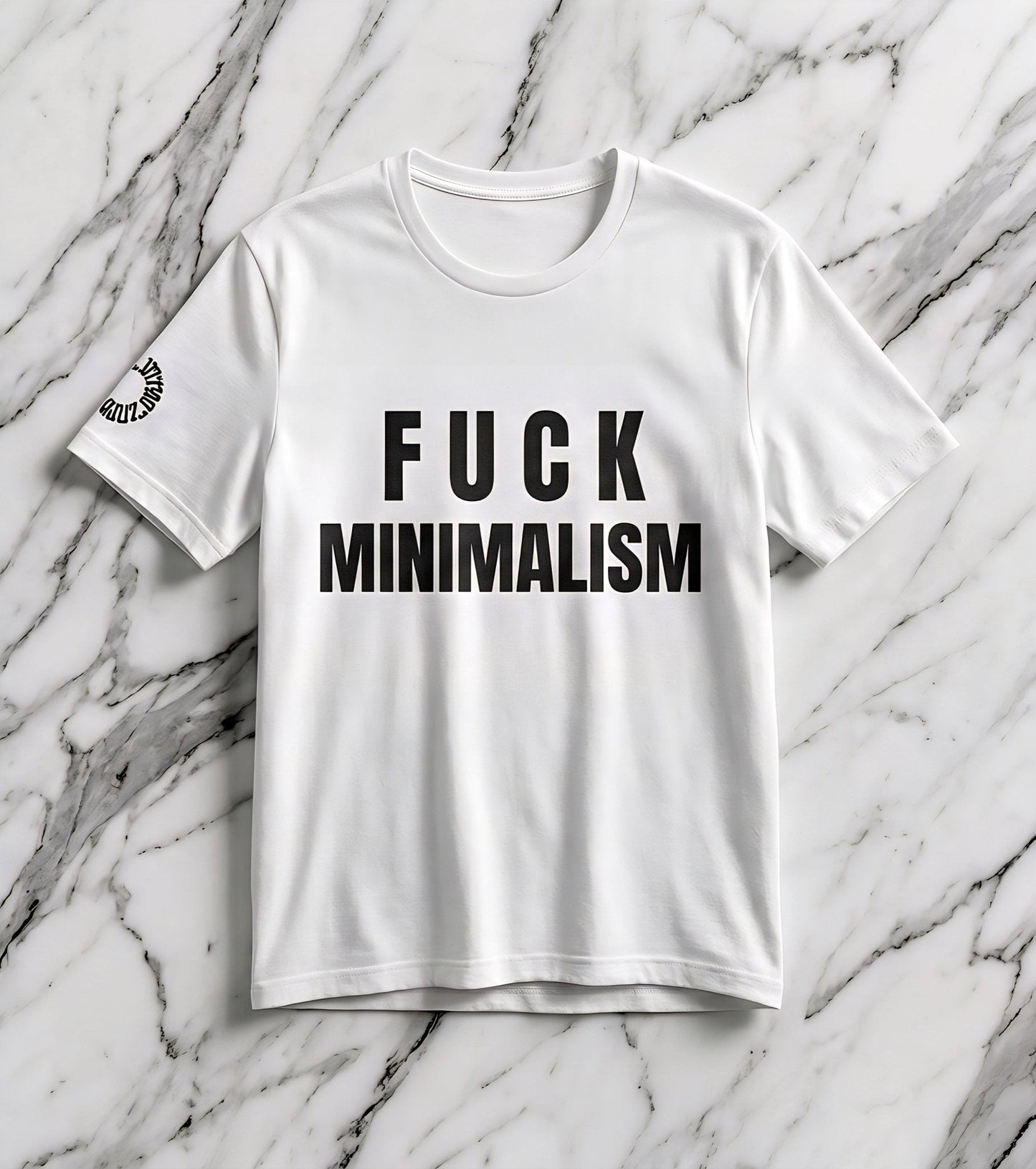 F Minimalism Anti-Minimalist Slogan Tee for Maximalist Rebels — Airlume Cotton Bold Typography Statement Shirt, Gift for the Chronically Expressive