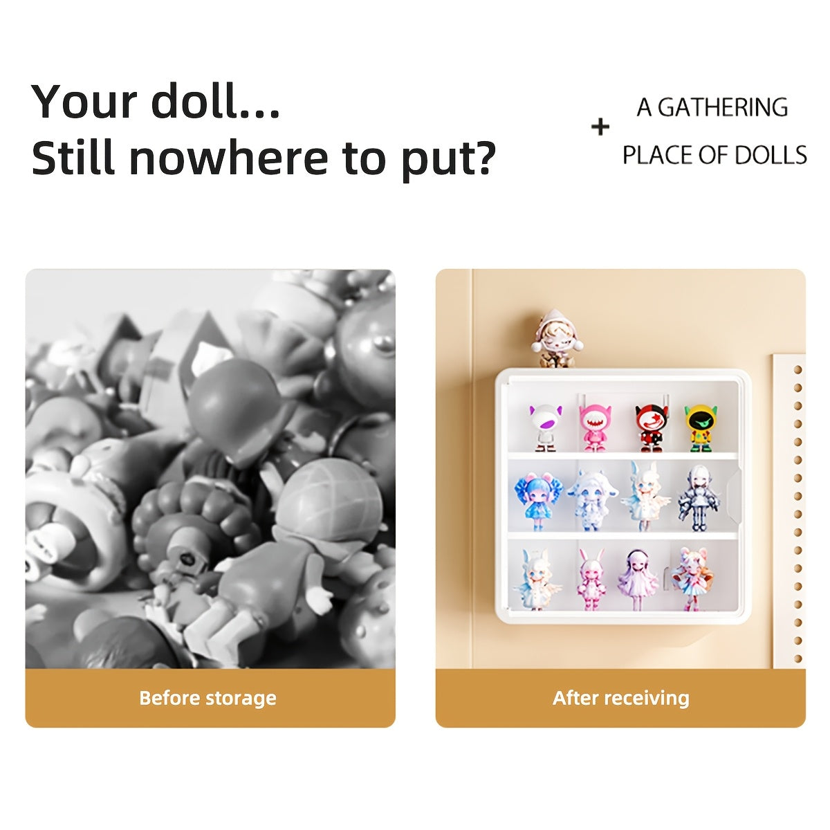 PET Material Wall-Mounted Hand Organizer Display Case - SF3K