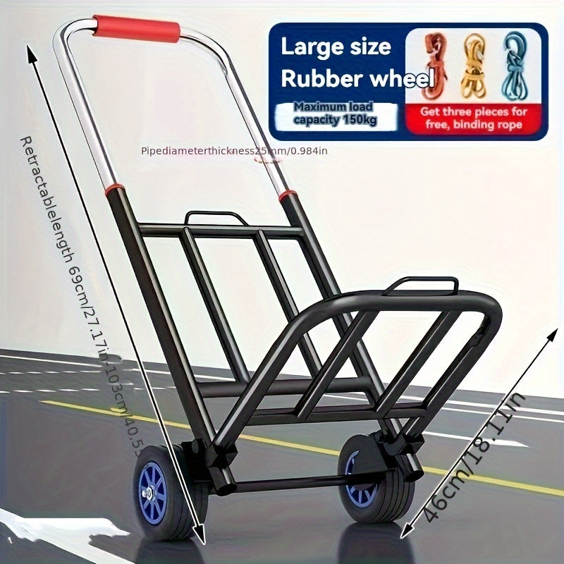 Foldable Hand Truck Trailer for Shopping & Grocery Use TJR7C3F