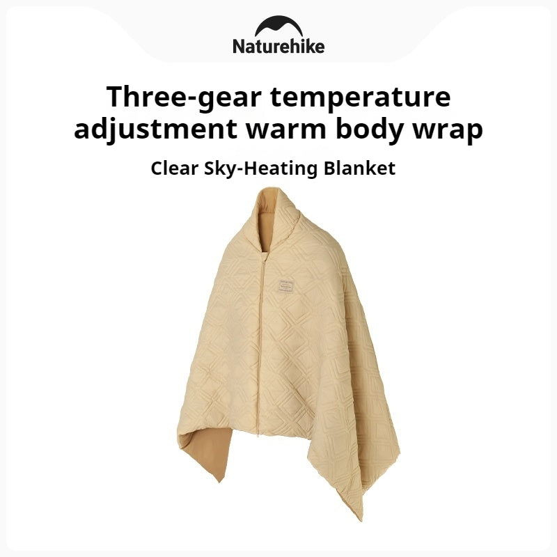 Naturehike Electric Heater Blanket Portable Ultralight Wearable Cloak Sleeping Bag Poncho Coat Winter Warm 20D 380T Nylon Fabric USB Electric Heating Quilt