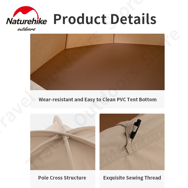 Naturehike Hexagonal Mini Pet Tent Portable Ultralight Cat Camping House Breathable Cotton Cloth Waterproof Outdoor 4 Season Cat Nest 1 Door 2 Window