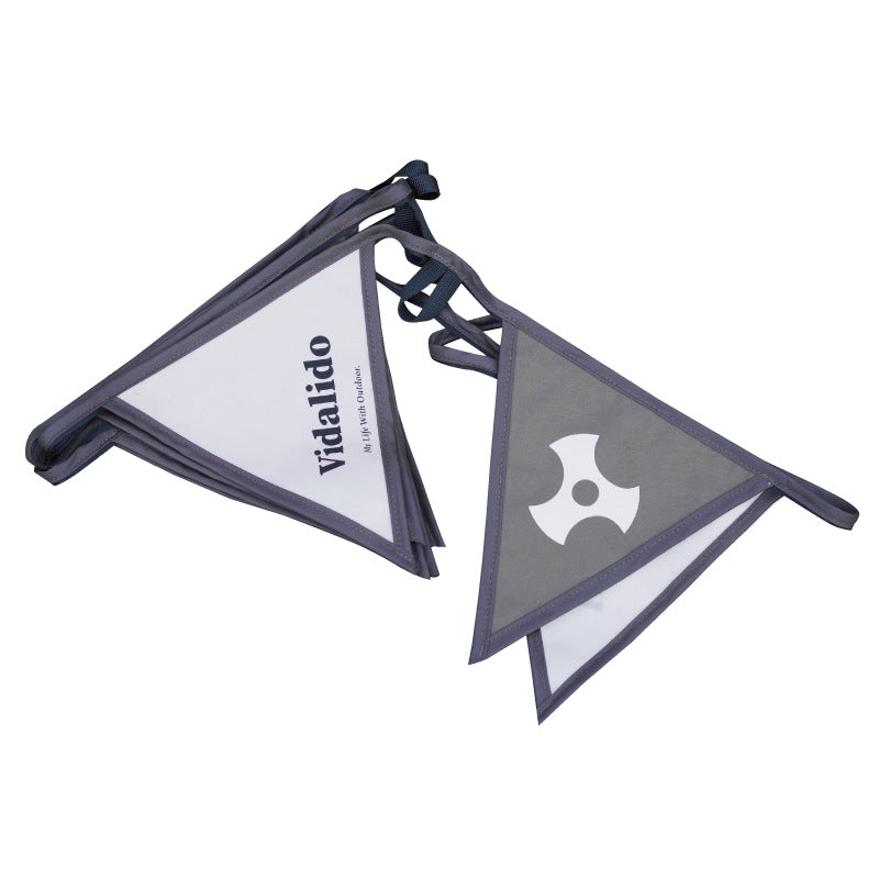 Vidalido Decorative Flag Pennant Outdoor Multifunctional Hanging Light Rope Camping Equipment Lamp Hook Points Hanging Canopy Pole Lanyard Wind Rope