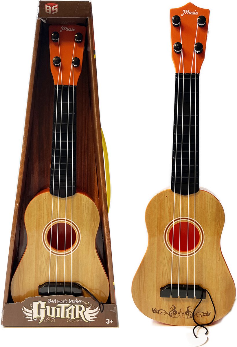 Music Guitar - speelgoed gitaar - 4 snaren - 40cm - kindergitaar