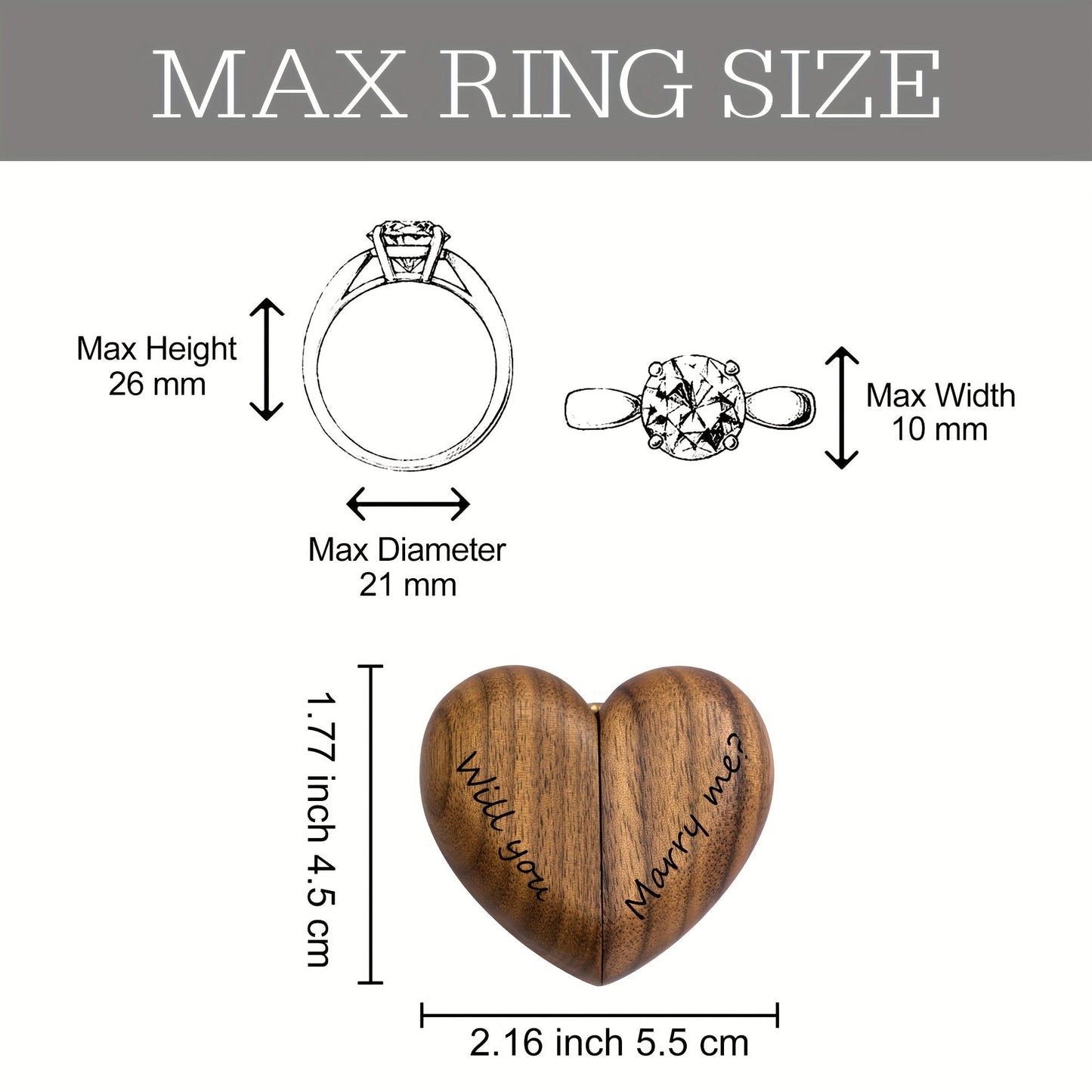 Heart Ring Box Will You Marry Me- HMT25ER