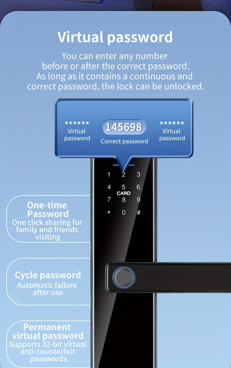 Smart Home Security Fingerprint Door Lock- HMT12M2
