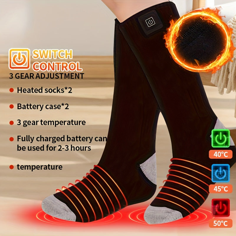 Electric Heated Socks for Cold Weather Outdoor Sports TJR4P2L