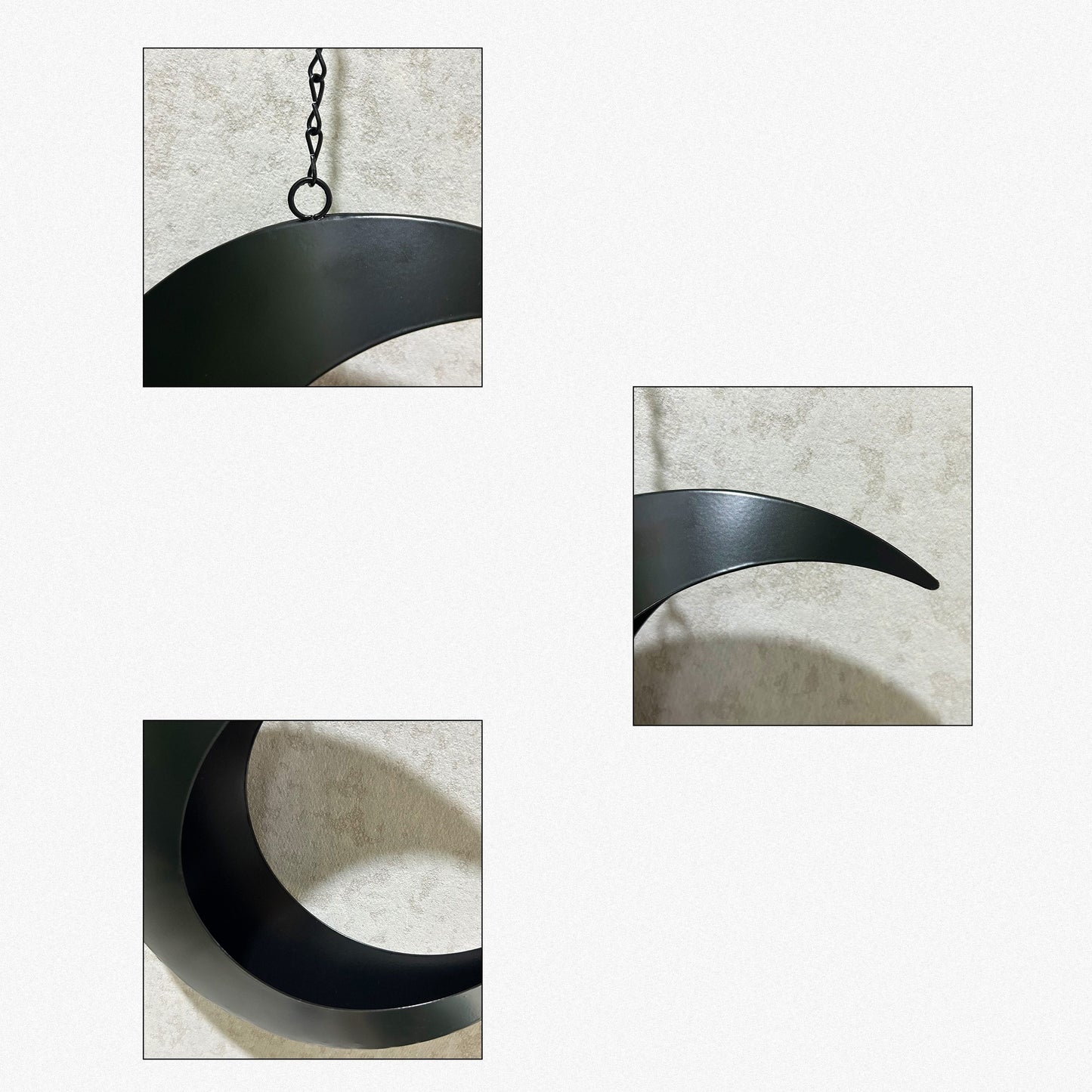 Gothic Rose & Moon Wrought Iron Door Hanging Garland TJR9P2M