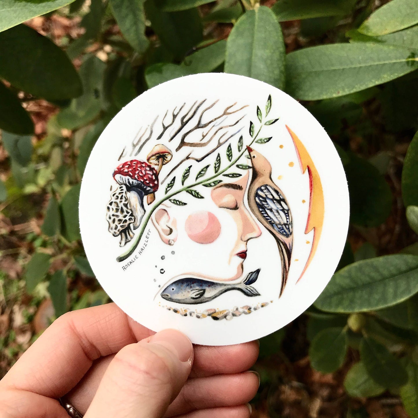 Rosalie Haizlett Illustration - Nature Girl Waterproof Sticker