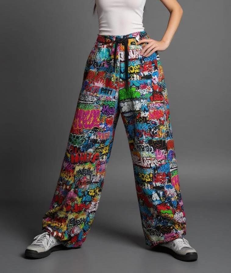 Maximalist AOP Unisex Lantern Pants | Carrot-Cut Tapered Trousers with Elastic Waist — Festival, Floaty Summer & Statement Streetwear Bottoms (XS–3XL)