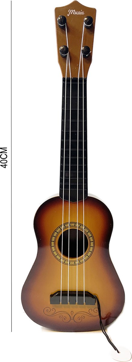 Music Guitar - speelgoed gitaar - 4 snaren - 40cm - kindergitaar