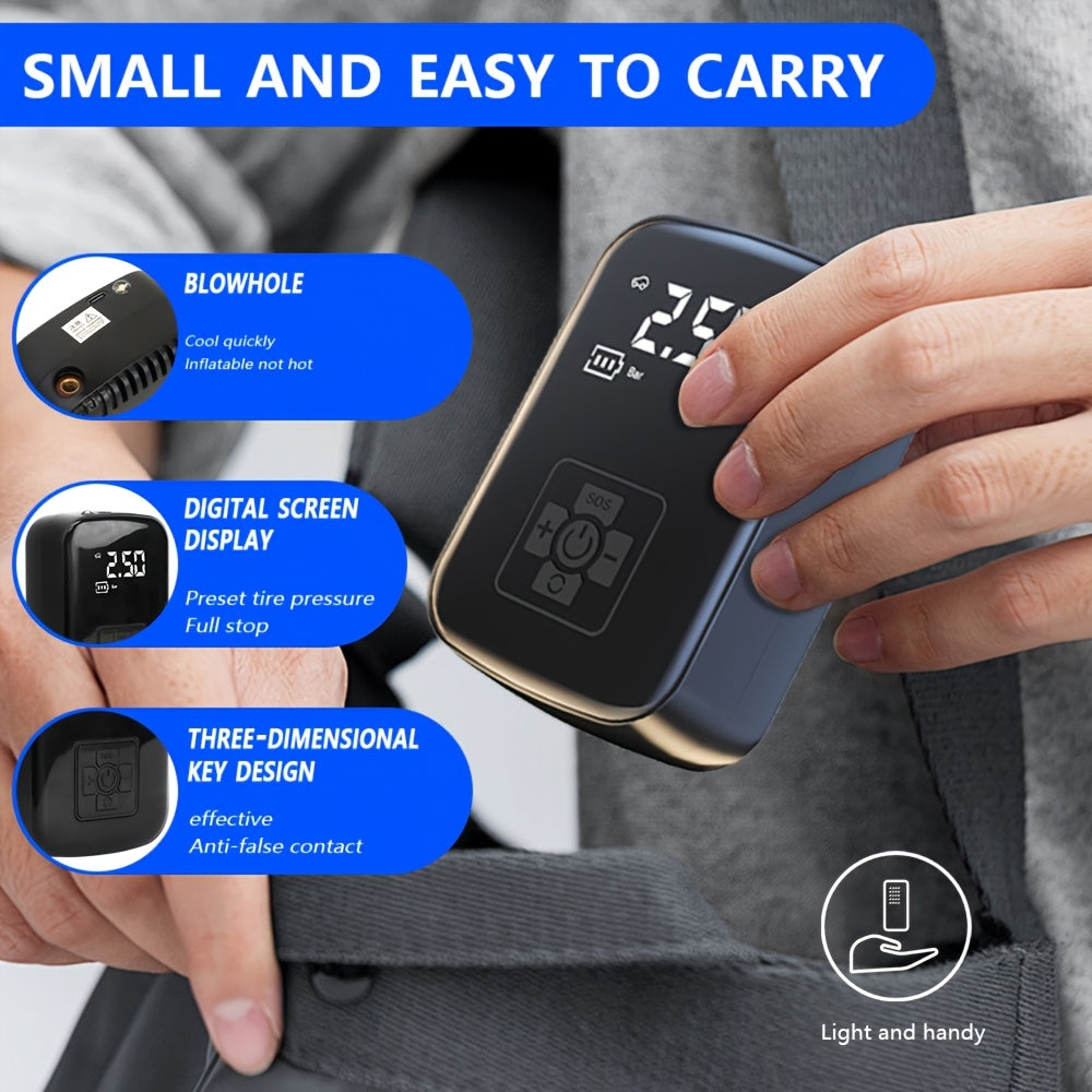 Portable Tire Inflator for Cars- HMT12M4