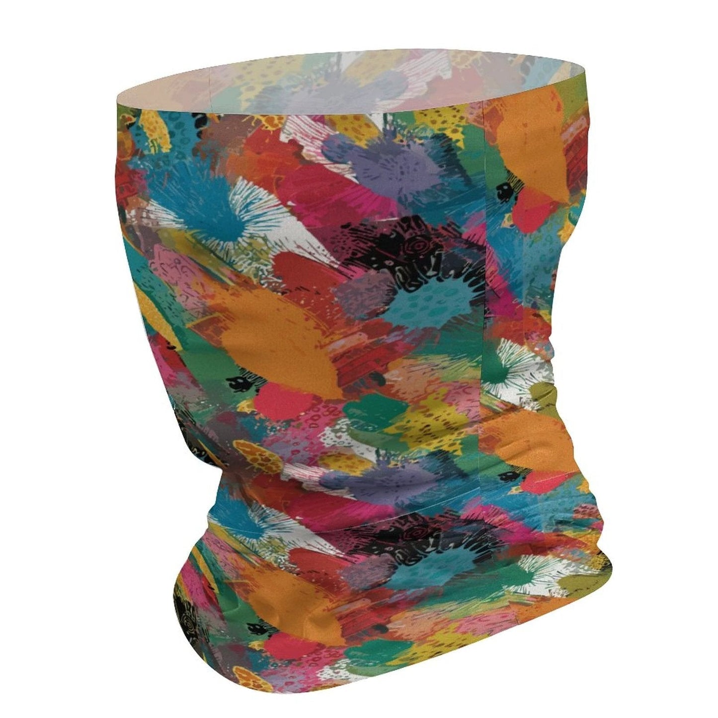 Paint Storm — Abstract Expressionist Brushstroke Festival Headband | Multipurpose Neck Gaiter Wrap