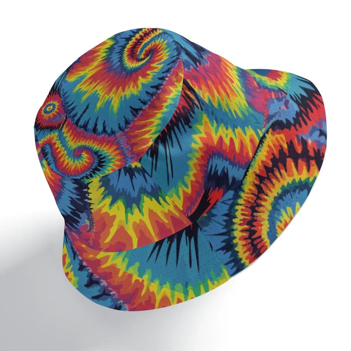Maximalist Psychedelic Reversible Bucket Hat for Mind-Melting Dressers — Dyles Mavis Abstract AOP Both Sides Printed, Festival UV-Resistant Sun Hat