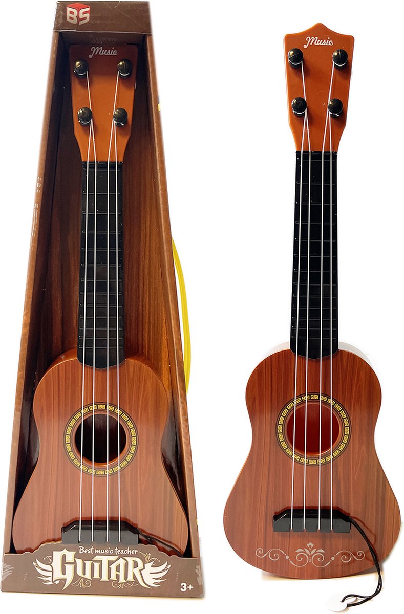 Music Guitar - speelgoed gitaar - 4 snaren - 40cm - kindergitaar