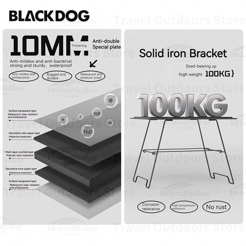 BLACKDOG IGT Camping Combination Table Modular Multi-setting Folding Table Outdoor BBQ Picnic Table Shelf With Storage Bag Load Bearing Up To 100kg