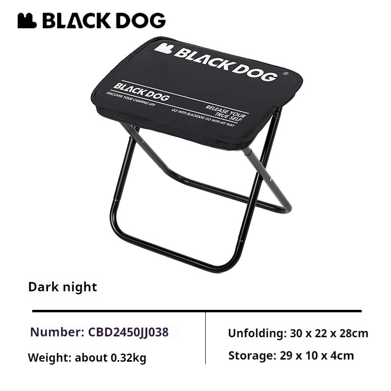 BLACKDOG Portable Folding Stool Ultralight Foldable Storage Seat Camping Fishing Mini Chair Outdoor Load 120kg 6061 Aluminum Alloy 600D Oxford Cloth