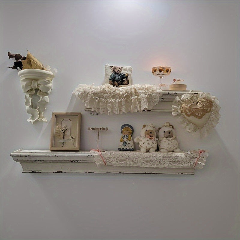 French Country Style Wooden Wall Shelf - FI30