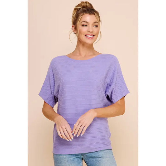 Blakely Soft Rib Short Sleeve Top