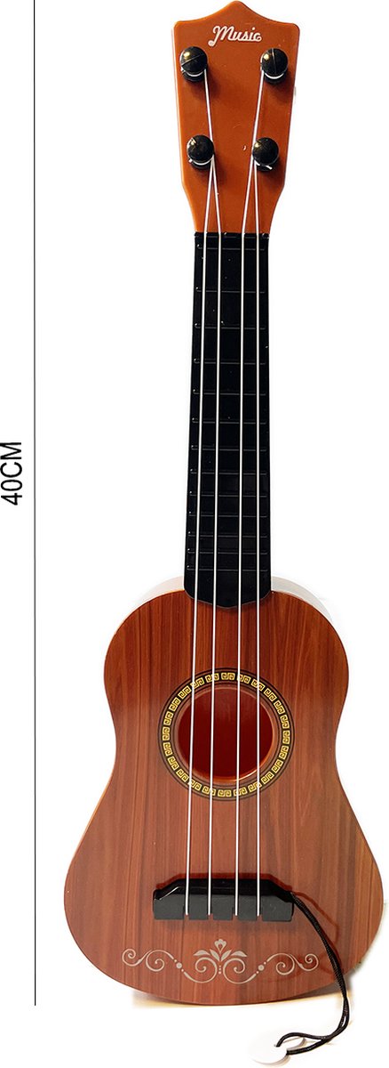 Music Guitar - speelgoed gitaar - 4 snaren - 40cm - kindergitaar