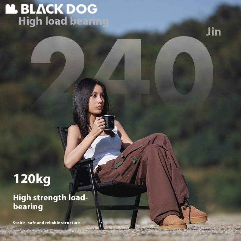 BLACKDOG Detachable Kermit Chair Portable Lightweight Detachable Seat Armchair Aluminum Alloy Outdoor Camping Fishing Folding Chair Load Bearing 120kg