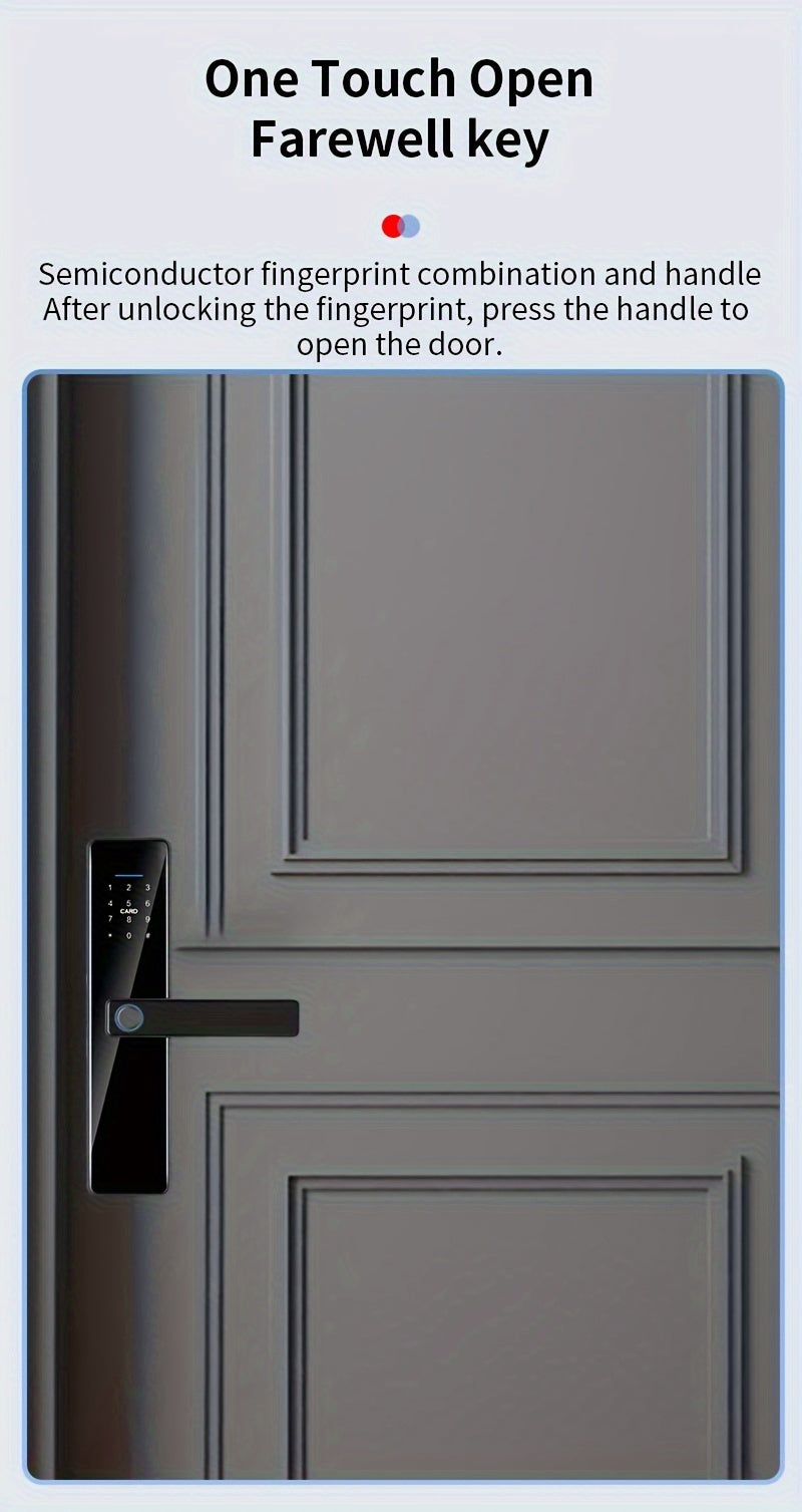 Smart Home Security Fingerprint Door Lock- HMT12M2