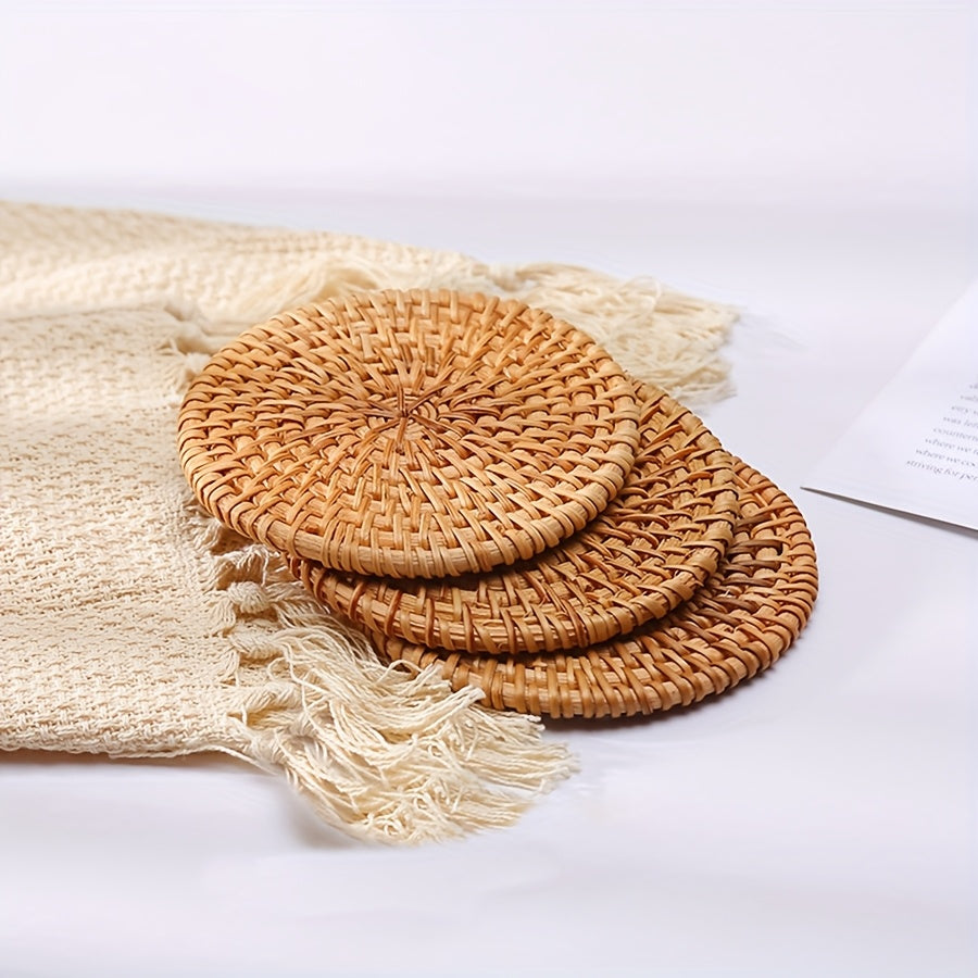 Handmade Rattan Coasters - H3NJ