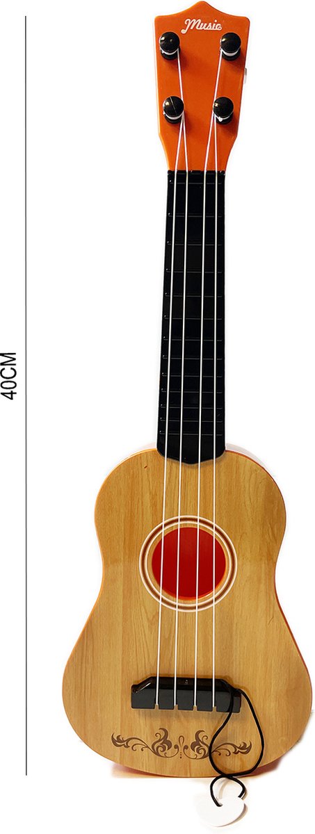 Music Guitar - speelgoed gitaar - 4 snaren - 40cm - kindergitaar