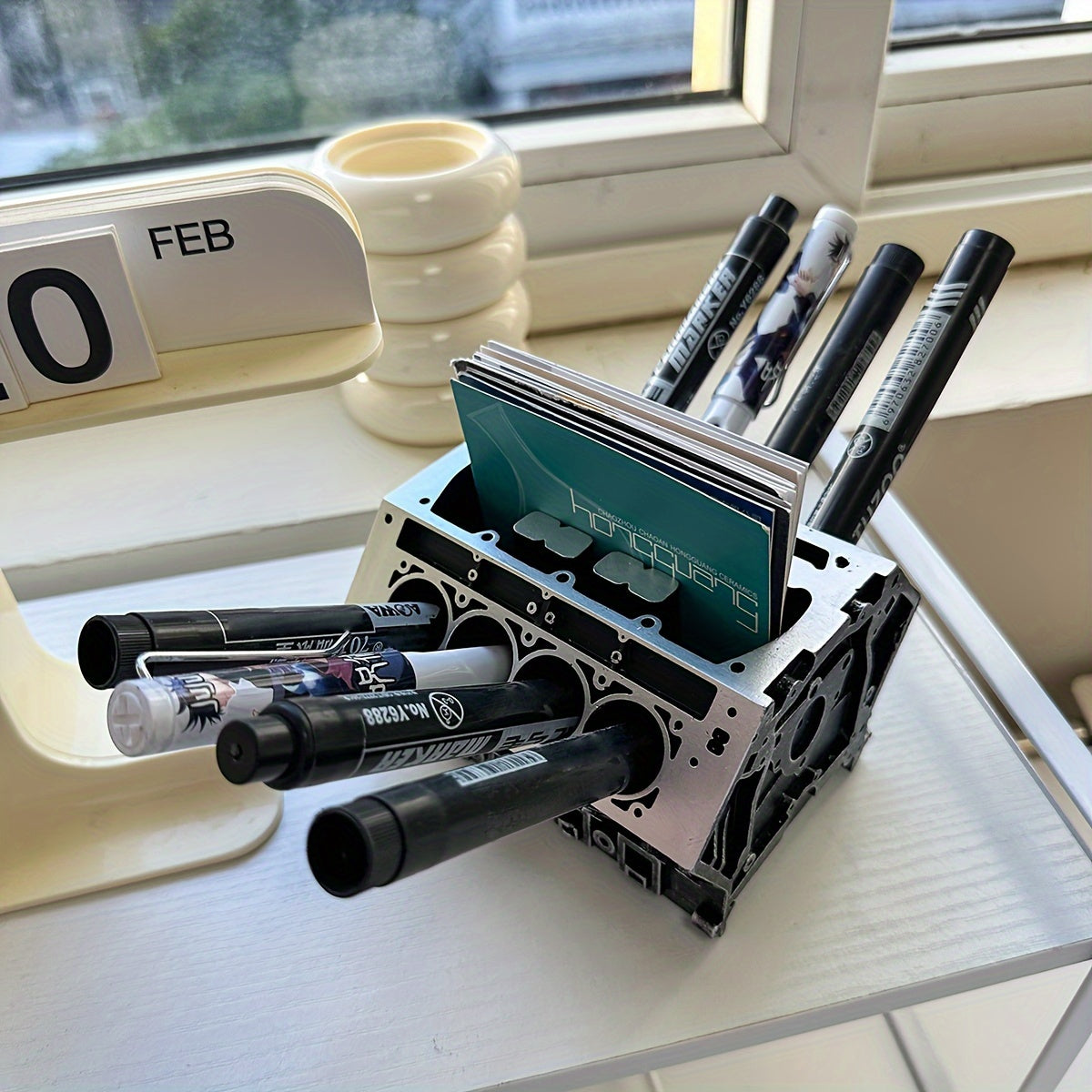 Engine Cylinder Desktop Organizer- HMT24DO