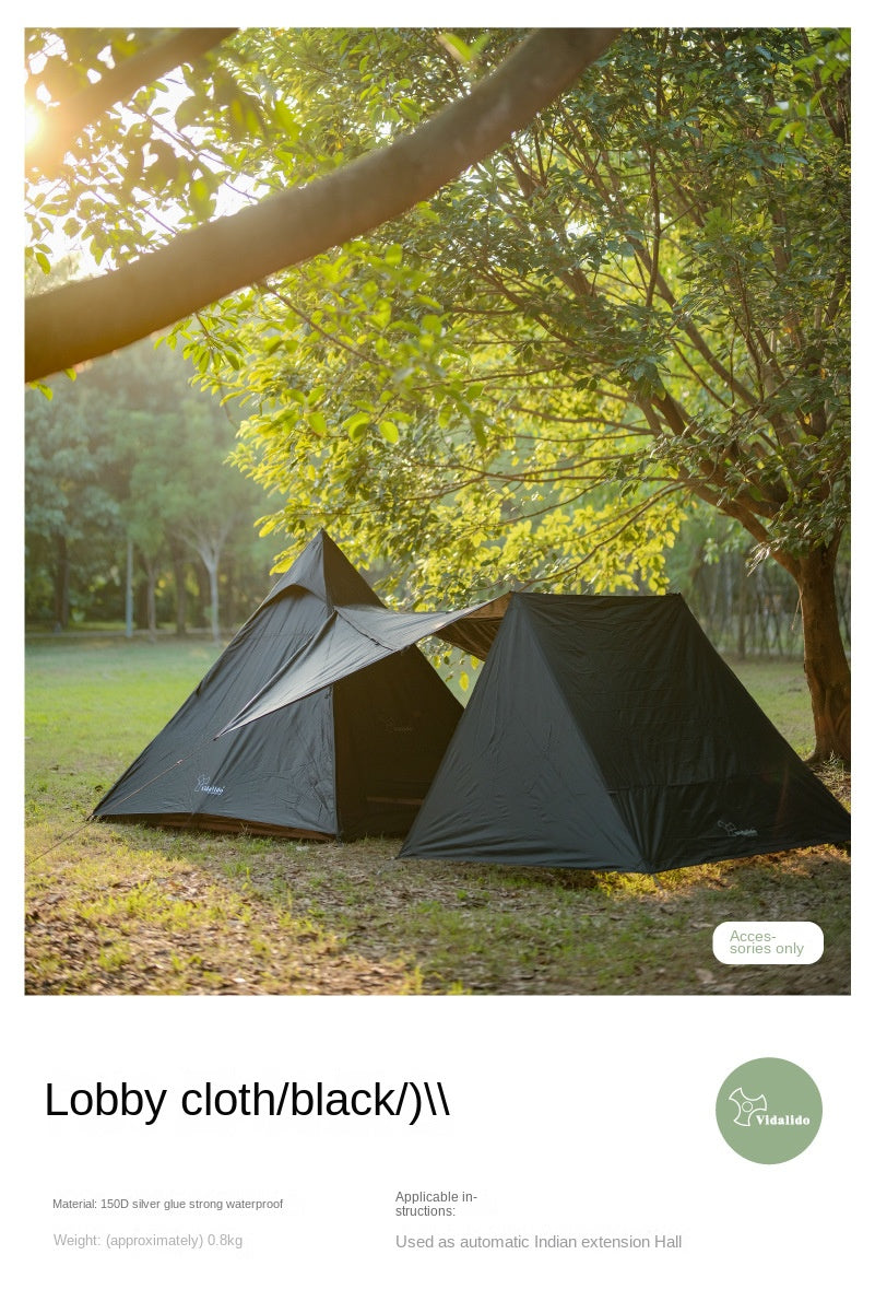 Vidalido Fast Automatic Indian Tent Style Teepee Tent Large Space For Up To 4 Person Quick Build Pyramid Tent 7.2m² Interior Space Waterproof Camping