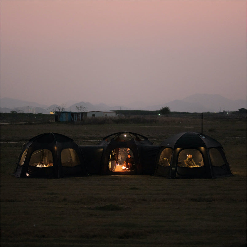 Vidalido RIDGE Series Modular Dome Tent Multiple Setup Geodesic Tent Large Space For Group Family Splicing Hexagonal Self-Supporting Waterproof Canopy