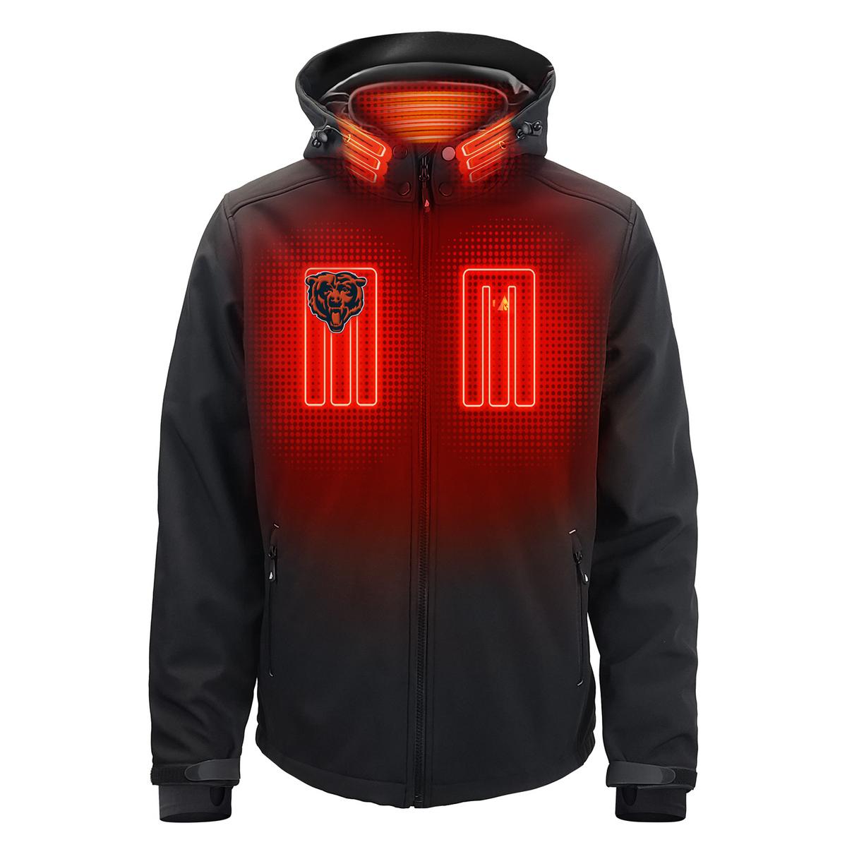 ActionHeat Chicago Bears 5V Men's Softshell Battery Heated Jacket