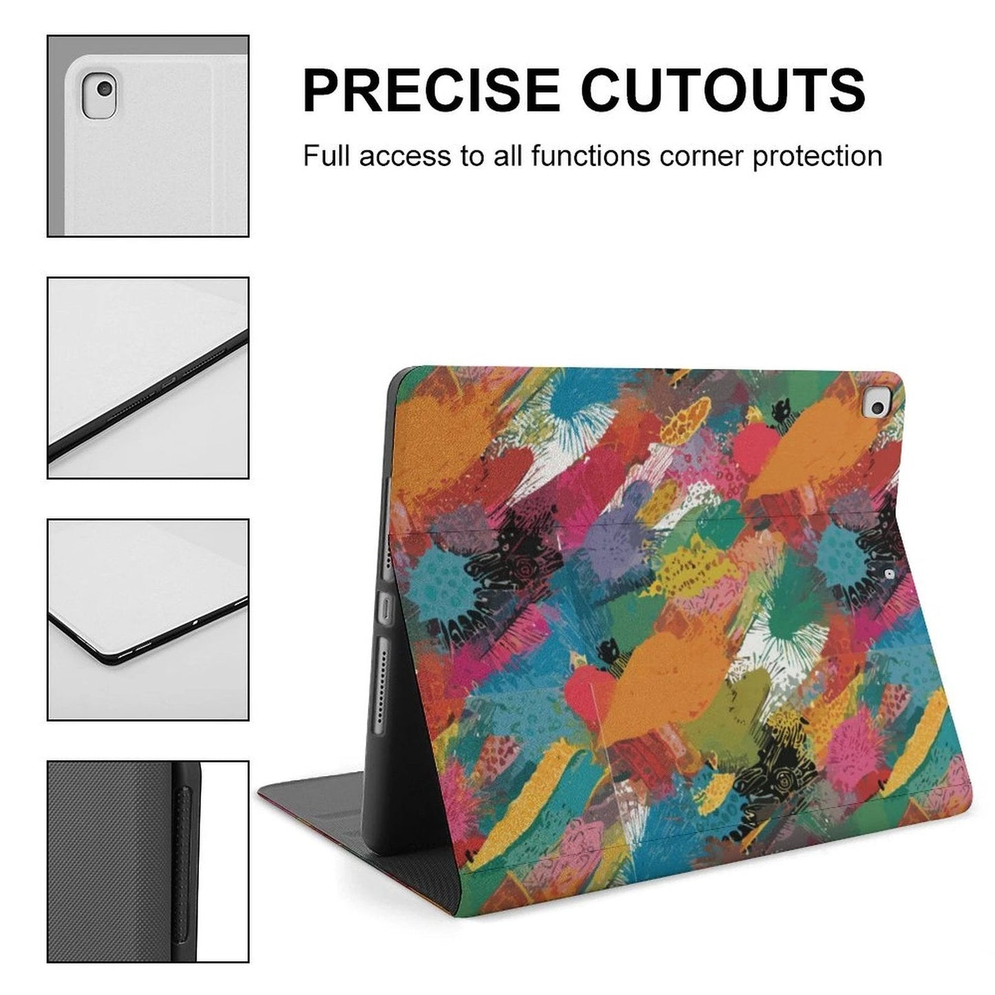 Aesthetic Collector AOP Faux-Leather iPad Case | Book-Style Protector with Apple Pencil Slot & Foldable Stand — Wearable Art for Tablets