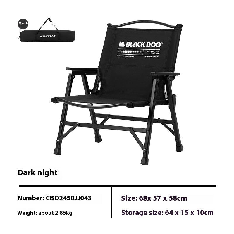 BLACKDOG Detachable Kermit Chair Portable Lightweight Detachable Seat Armchair Aluminum Alloy Outdoor Camping Fishing Folding Chair Load Bearing 120kg
