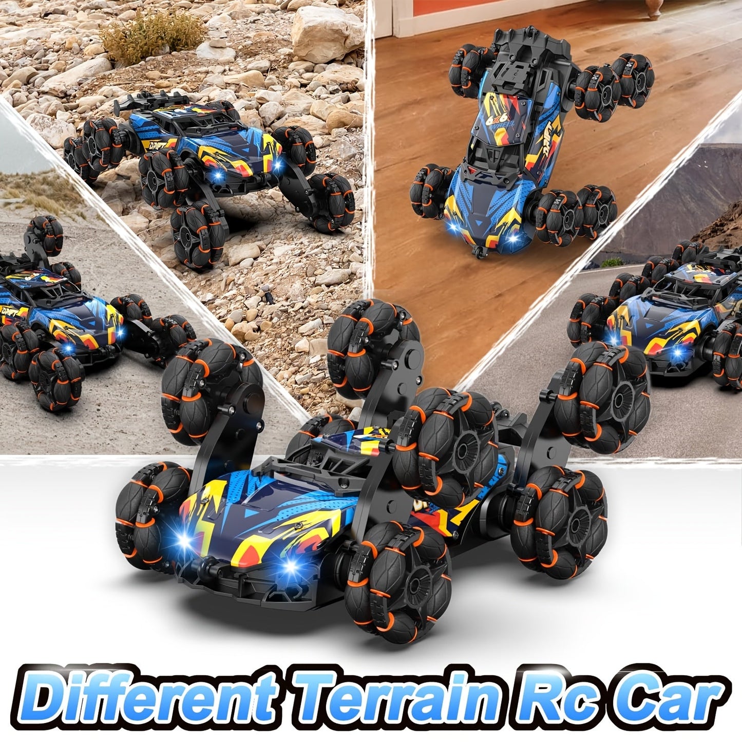 MESIONDY 2.4GHz RC Stunt Car with Music & Lights TJR7F3D