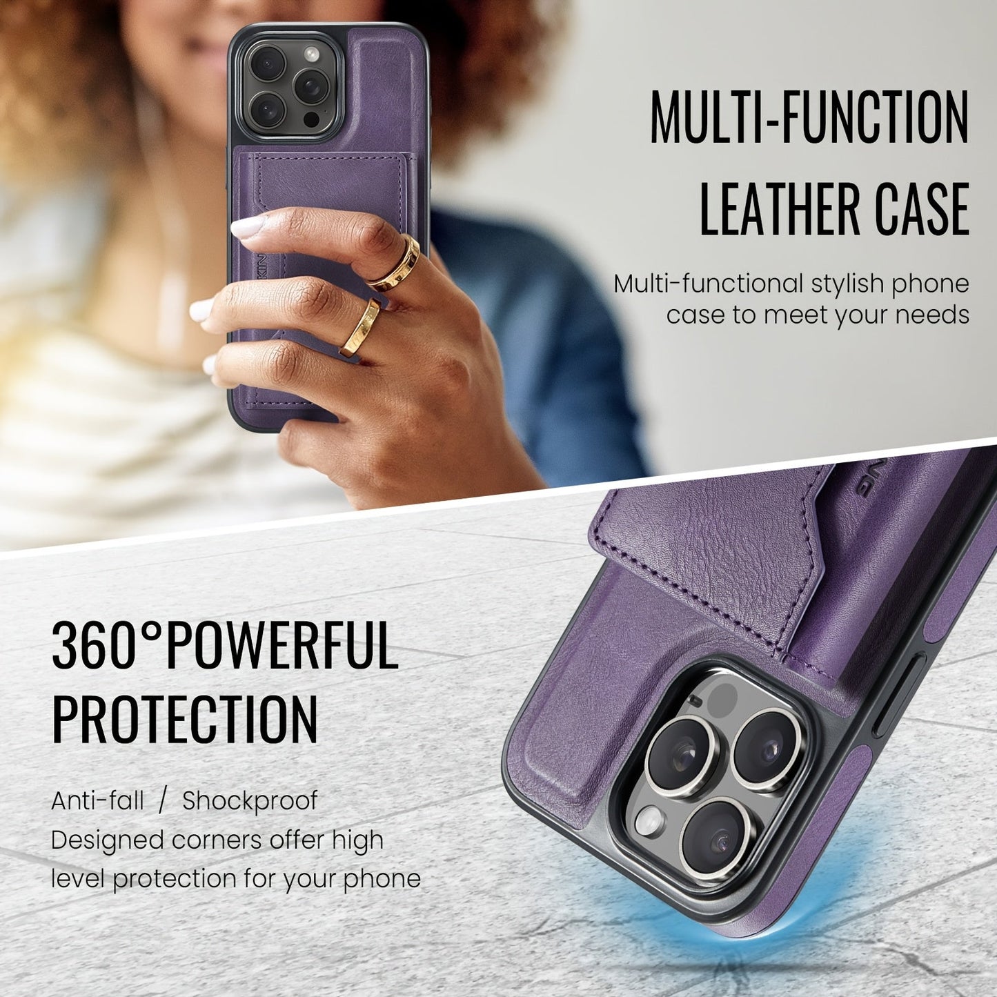 Magnetic Wallet Case for iPhone- HMT24TR