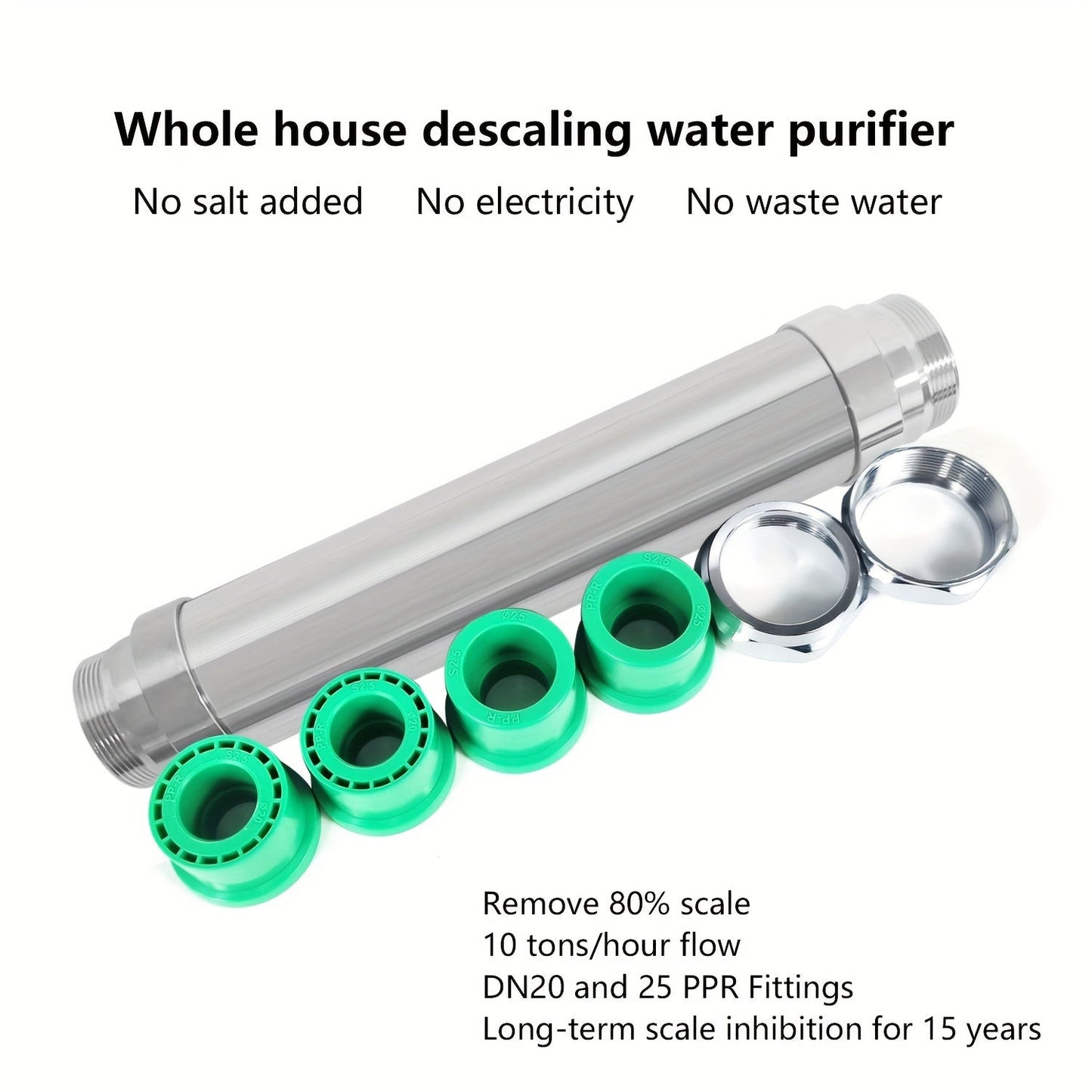 Stainless Steel Descaling Water Purifier SaltFree High Flow-JN0Y