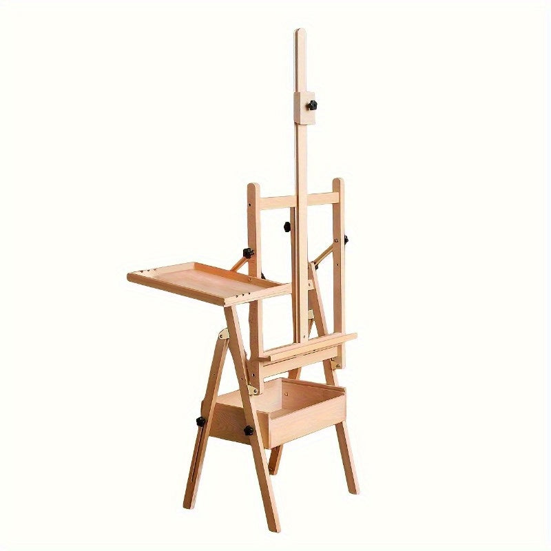 Premium Beechwood Easel with Sliding-Out Storage Box - AX9U