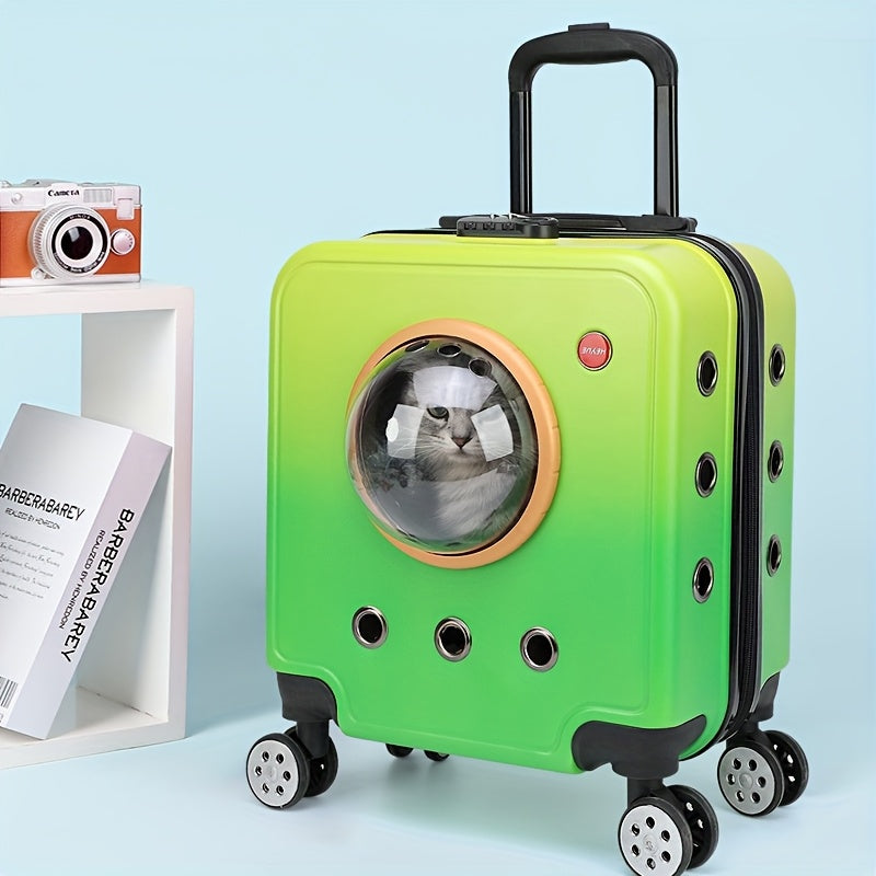 Premium PVC Pet Travel Carrier with Wheels-JEYA