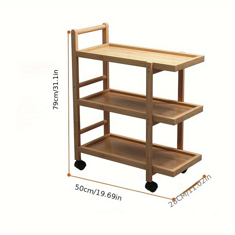Bamboo Kitchen Storage Cart - M3NK