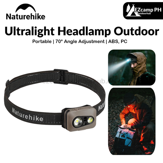 Naturehike Ultralight Headlamp Outdoor Portable Multipurpose LED Light SOS Hiking Travel Camping 72g Waterproof IP66 Night Running Sports Headlight