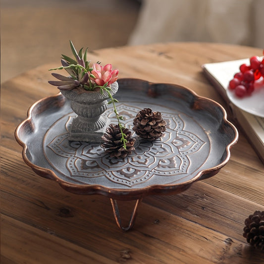 Vintage Wrought Iron Entrance Decorative Tray for Keys - YI3U