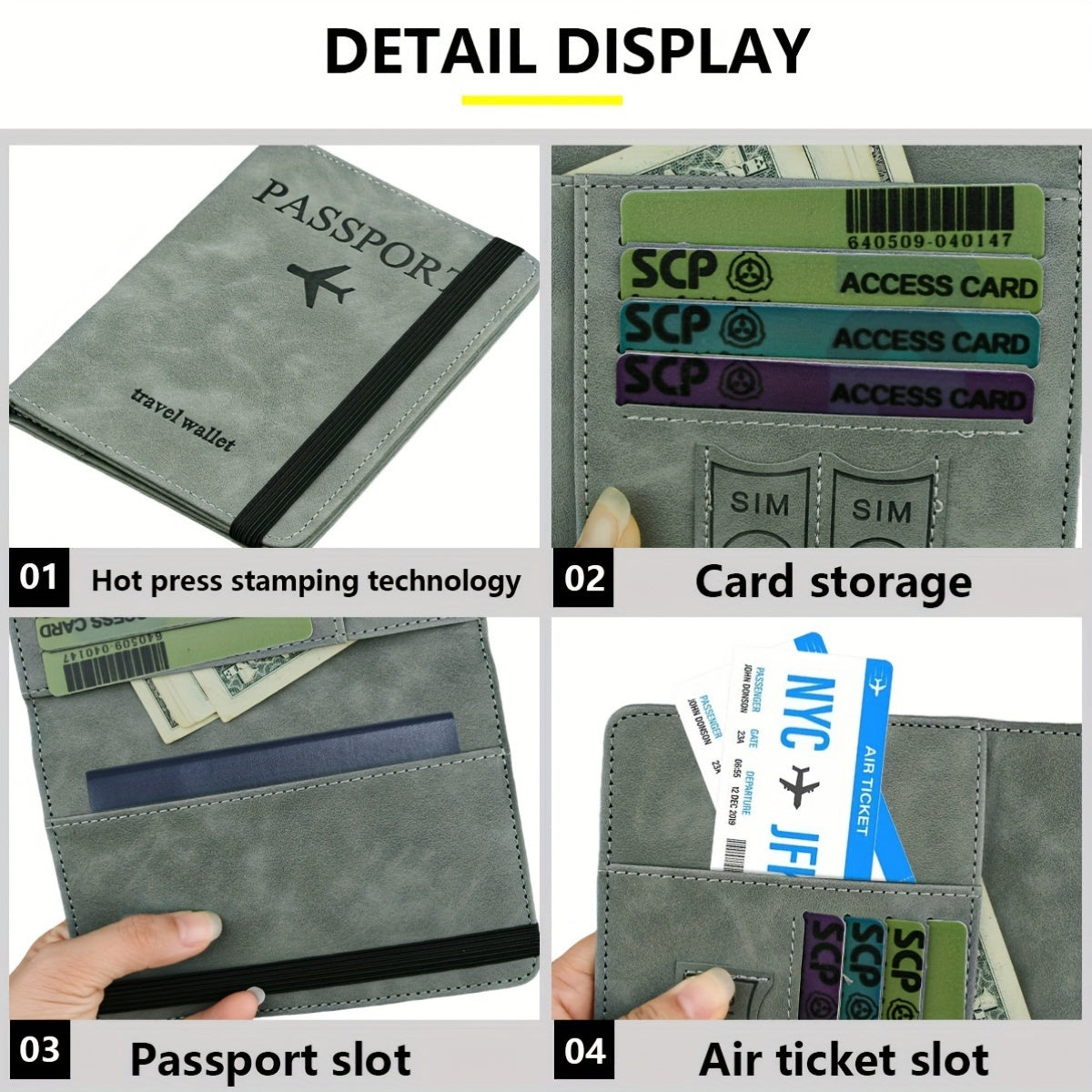 RFID Passport Wallet- HMT24PS