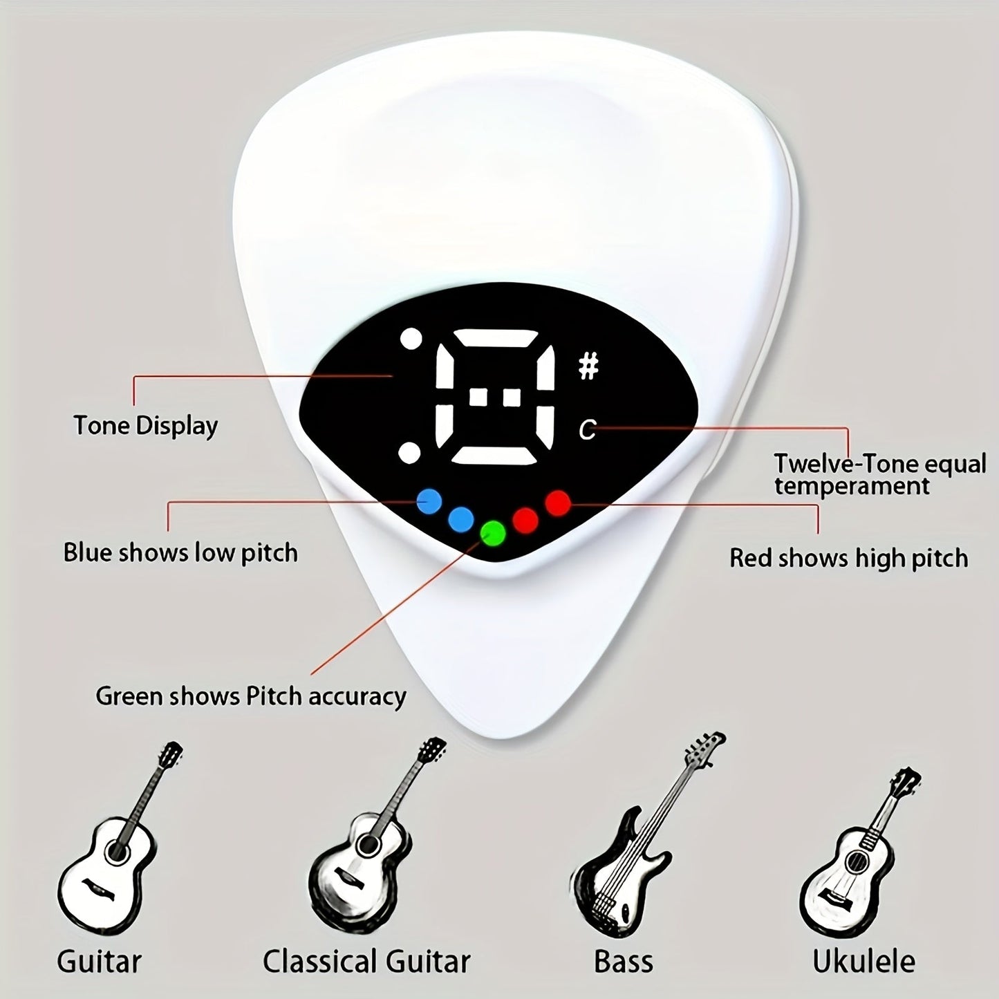 Guitar Pick  Tuner- HMT17GT