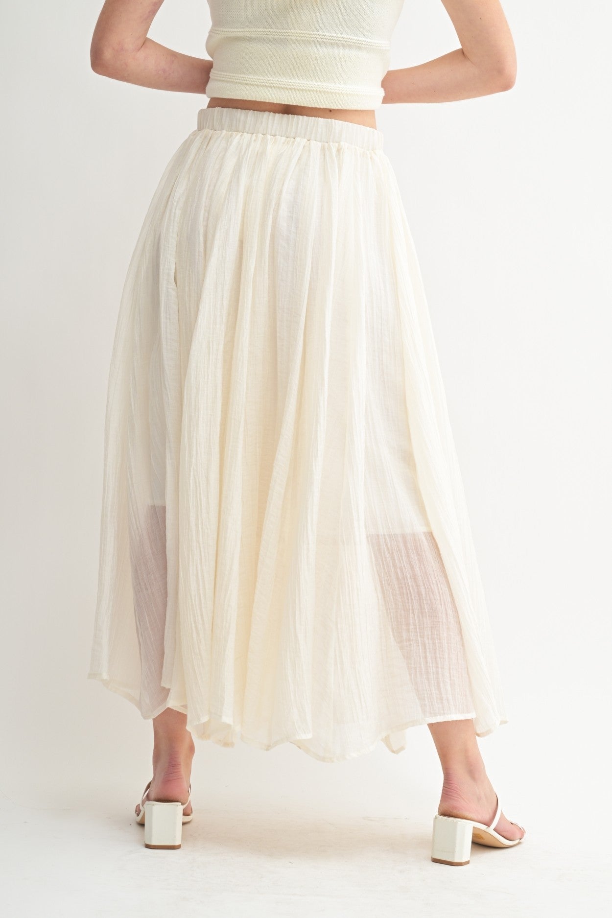 Naomi Crinkle Woven Maxi Skirt