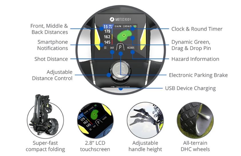 Motocaddy M3 GPS DHC Electric Caddy