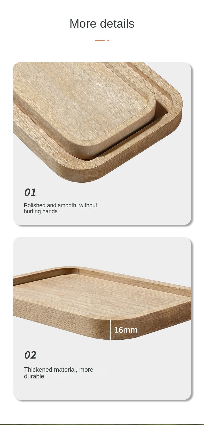 Campingmoon YM-1609/2013 Brich Copping Board Portable Lightweight Wood Cutting Board Double Sided Outdoor Camping Wooden Serving Plate Lunch Box Add-on